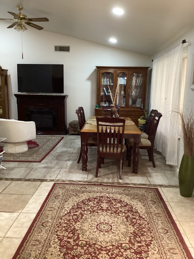 The shared living area of the sanctuary house